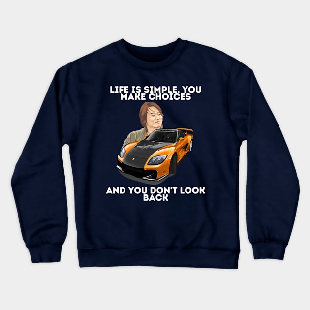 Han's rx7 Tokyo Drift Crewneck Sweatshirt by MOTOSHIFT